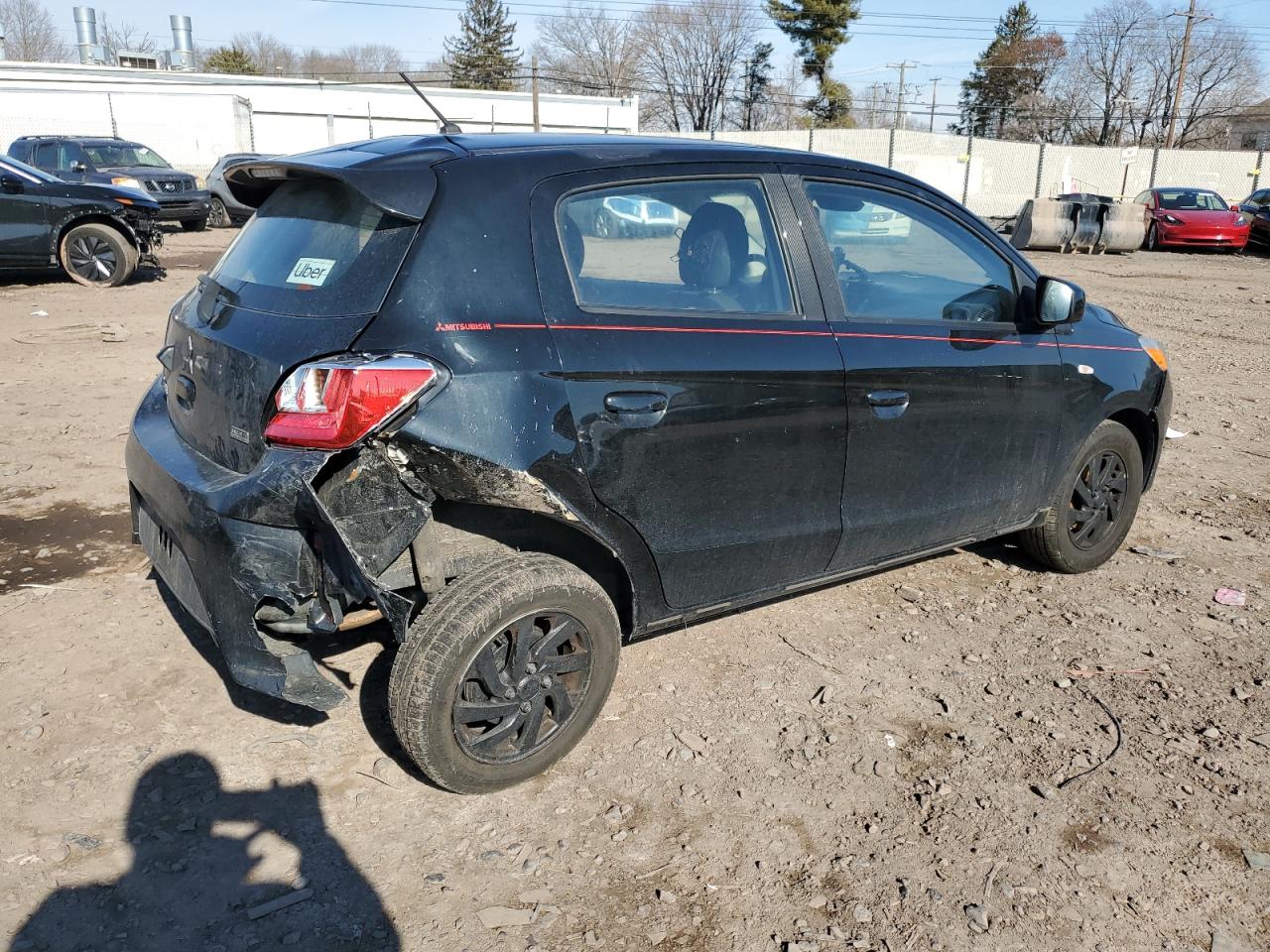 2021 Mitsubishi Mirage VIN ML32AUHJ7MH005152 Copart auction photo, rear end / front end damage thumbnail 3