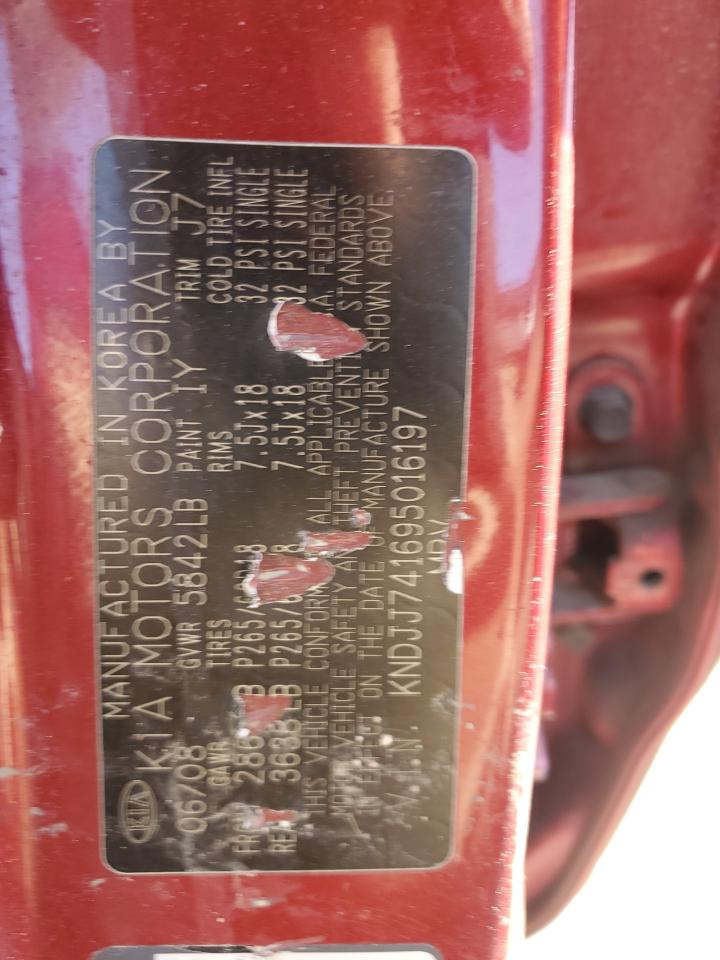 2009 KIA Mohave (borrego) VIN KNDJJ741695016197 Copart auction photo, all over damage thumbnail 13