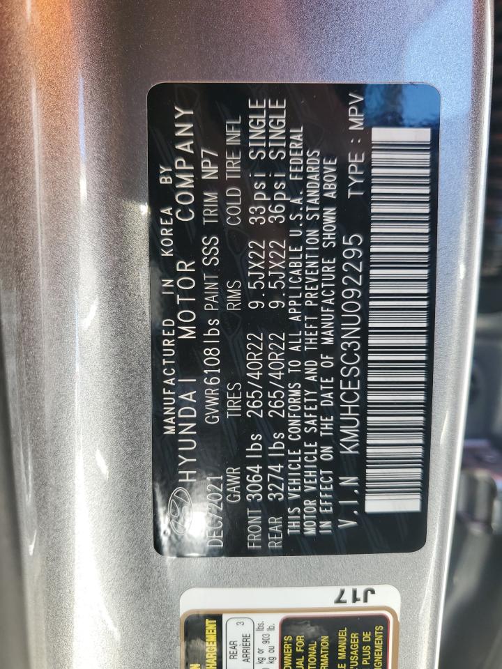 2022 Genesis Gv80 VIN KMUHCESC3NU092295 Copart auction photo, front end damage thumbnail 15