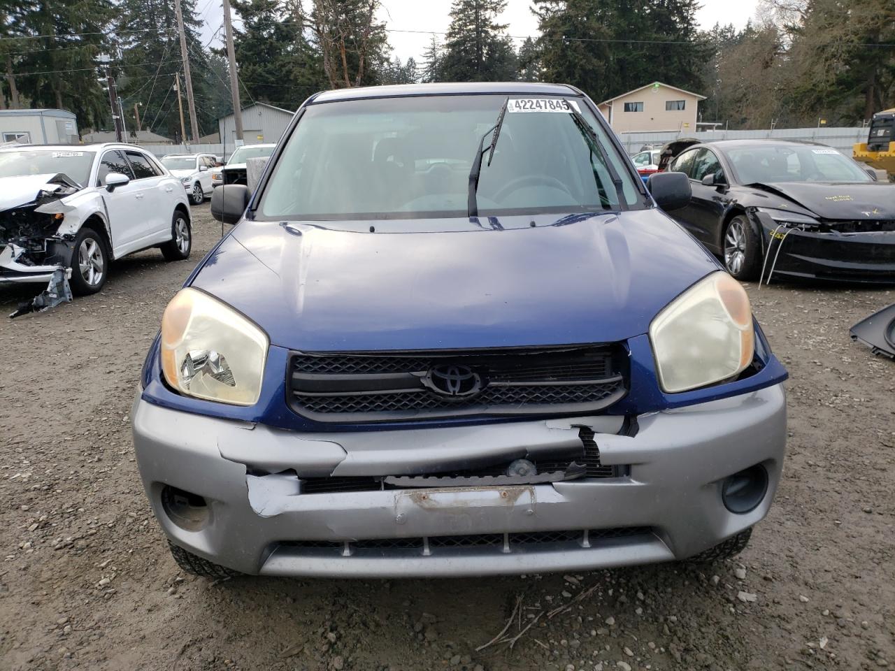 2004 Toyota RAV 4 VIN JTEHD20V146007987 Copart auction photo, front end / side damage thumbnail 5