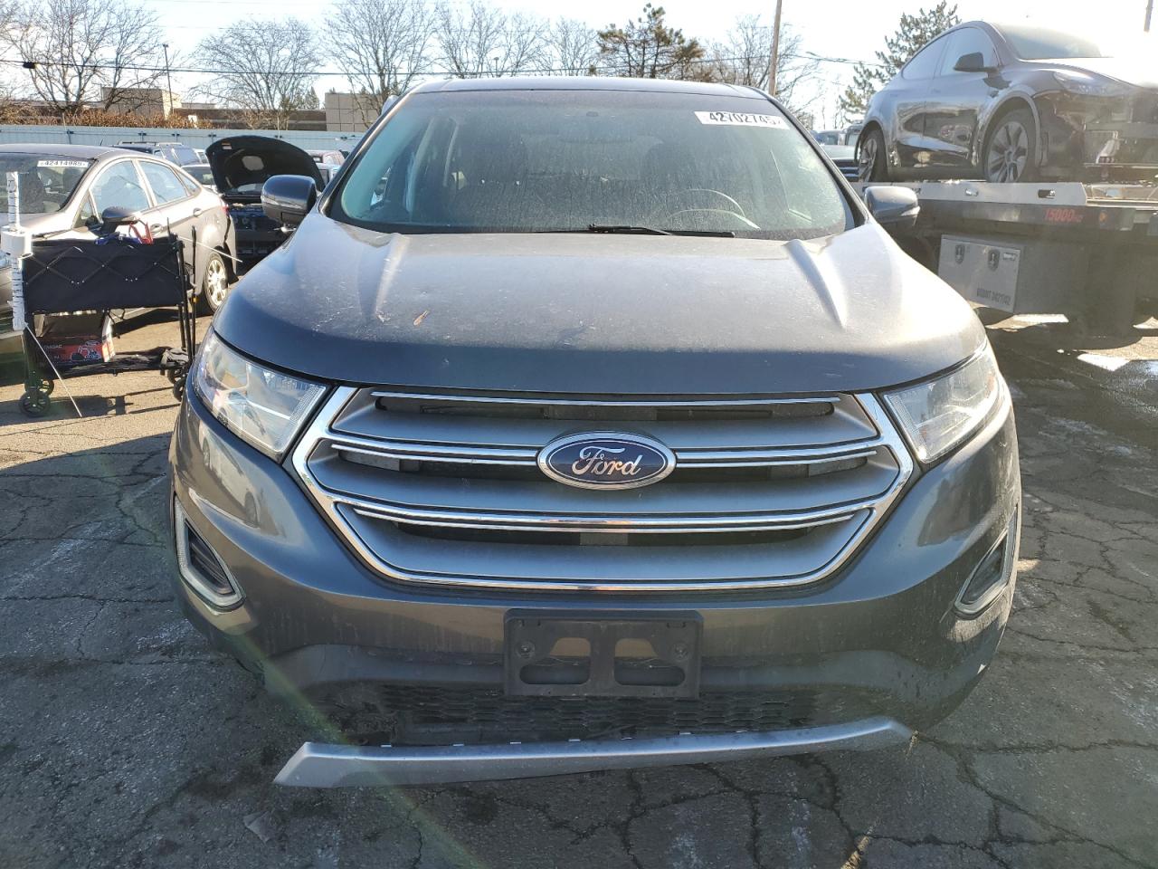 2016 Ford Edge VIN 2FMPK4J91GBC57587 Copart auction photo, side / front end damage thumbnail 5