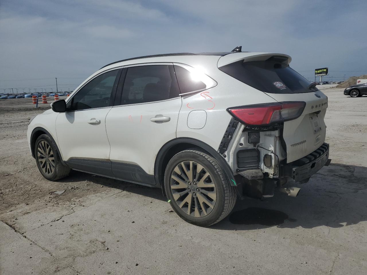 2020 Ford Escape VIN 1FMCU0DZ3LUA10153 Copart auction photo, rear end damage thumbnail 2