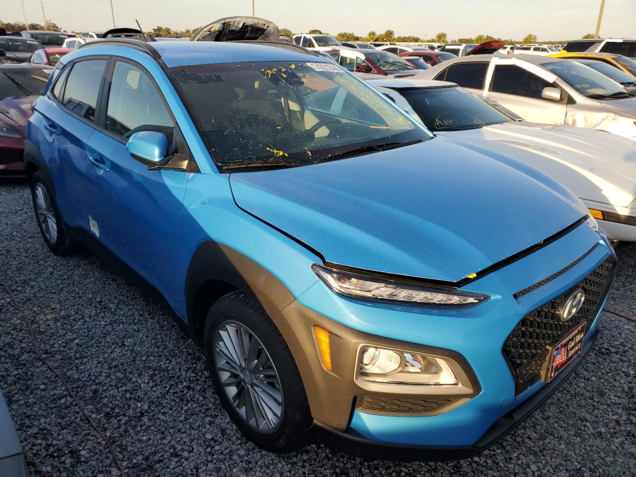 2020 Hyundai Kona VIN KM8K22AA0LU485349 Copart auction photo, water/flood damage thumbnail 4