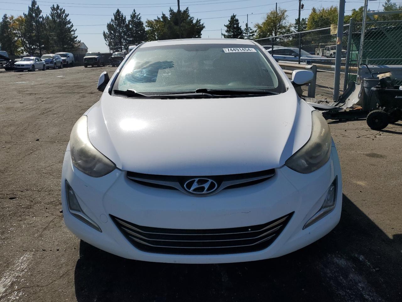 2015 Hyundai Elantra VIN KMHDH4AHXFU391595 Copart auction photo, rear end damage thumbnail 5