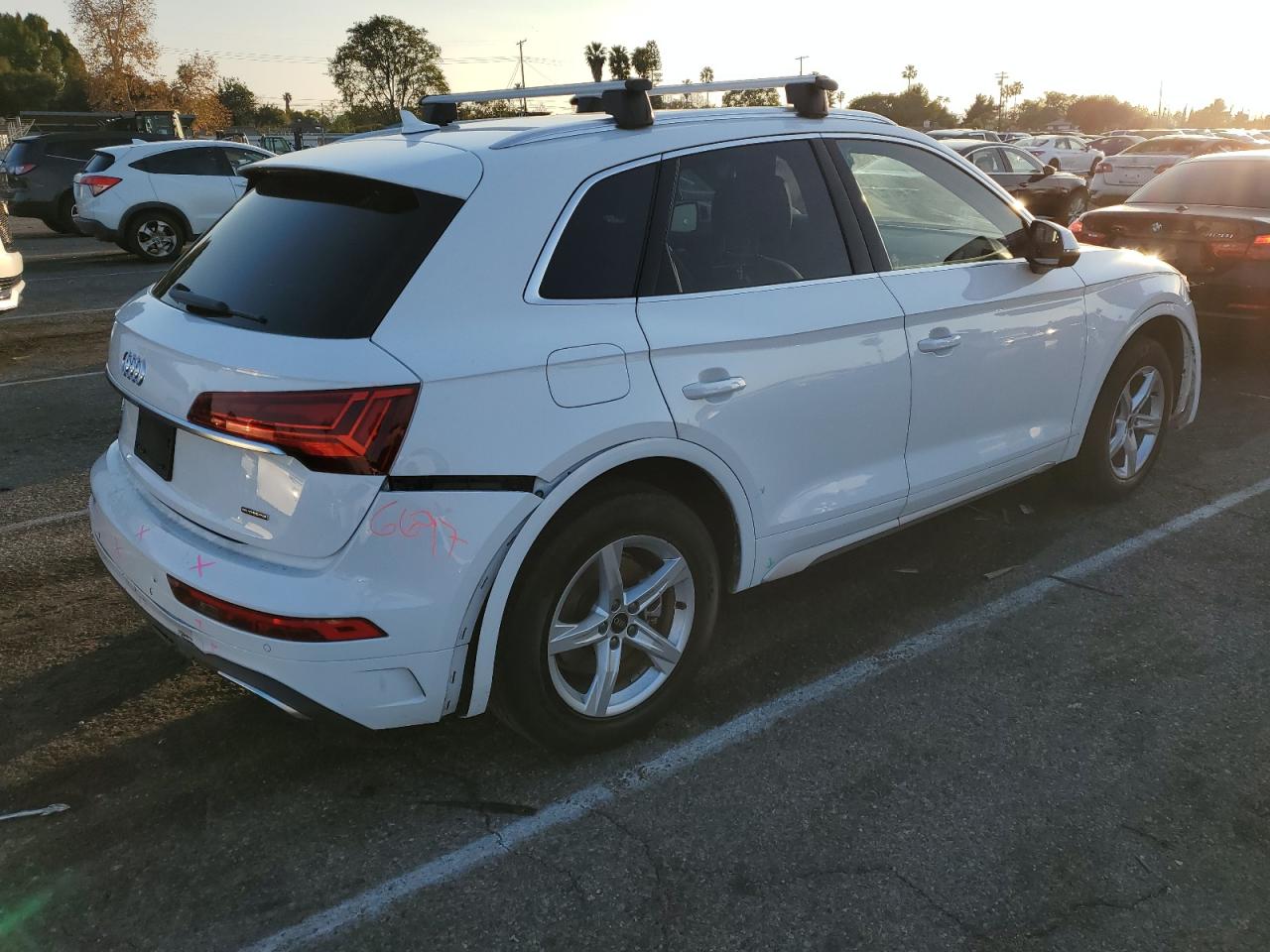 2023 Audi Q5 VIN WA1ABAFY1P2145767 Copart auction photo, front end / rear end damage thumbnail 3