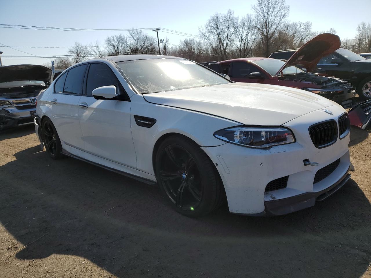 2015 BMW M5 VIN WBSFV9C51FD594664 Copart auction photo, rear end damage thumbnail 4