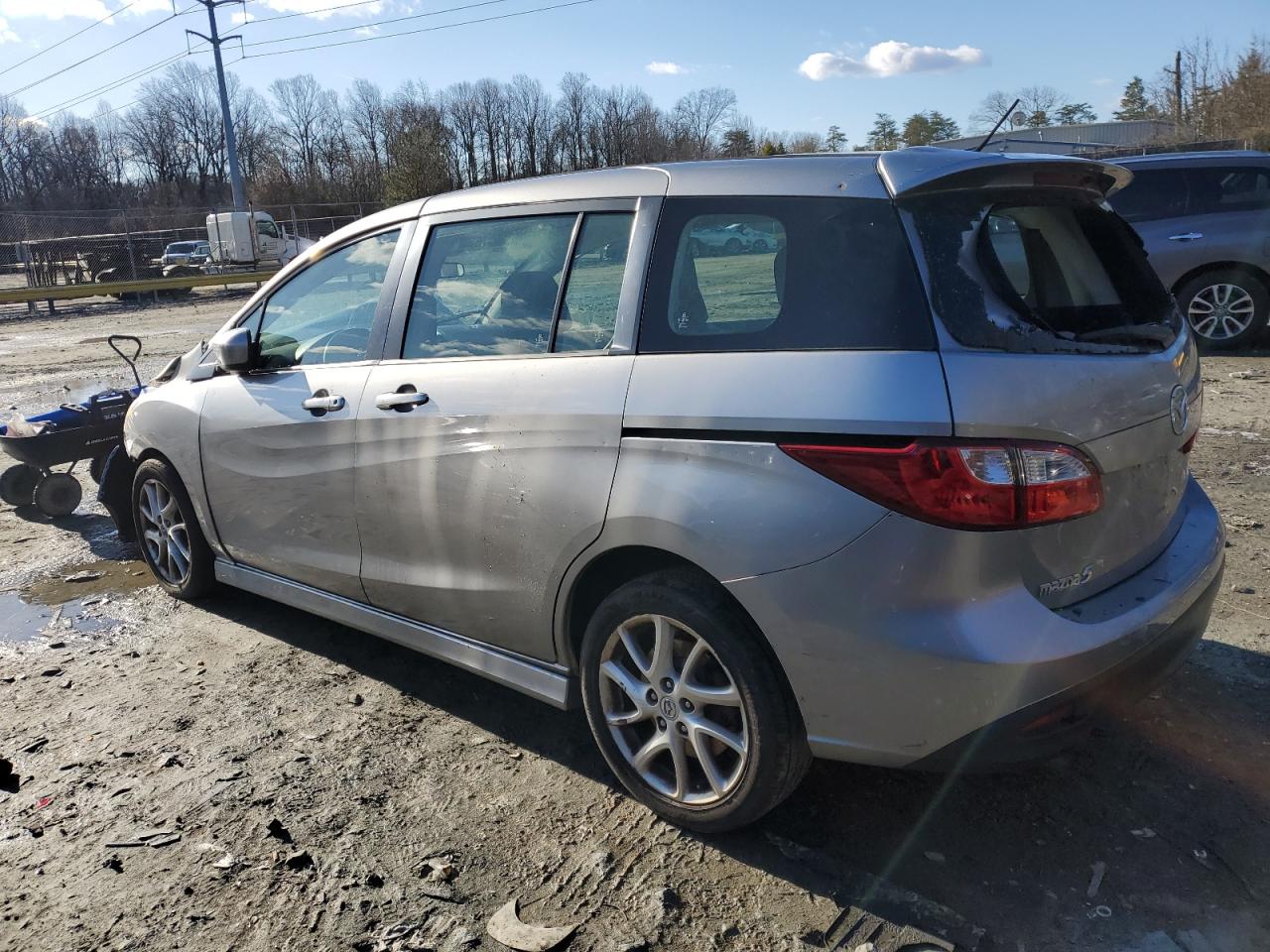2012 Mazda 5 VIN JM1CW2DL8C0141477 Copart auction photo, front end / side damage thumbnail 2