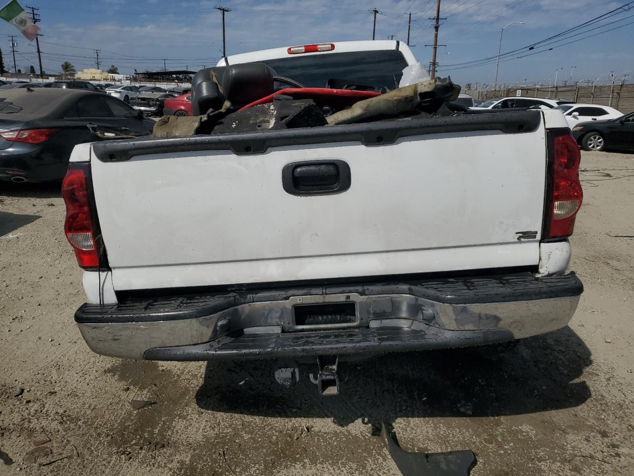 2007 Chevrolet Silverado VIN 3GCEK14V57G154818 Copart auction photo, vandalism / stripped damage thumbnail 6