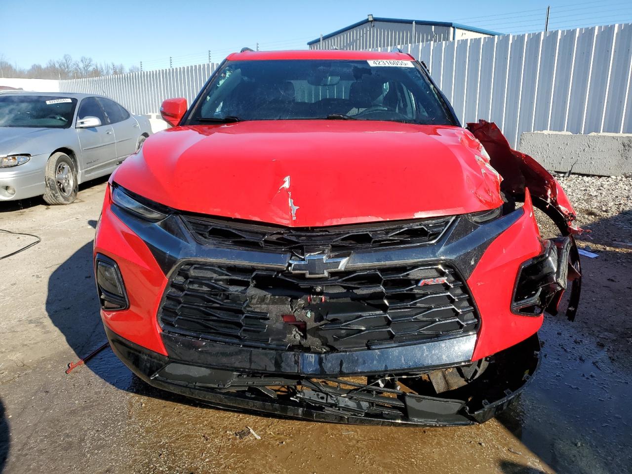 2020 Chevrolet Blazer VIN 3GNKBERS2LS572860 Copart auction photo, front end / side damage thumbnail 5