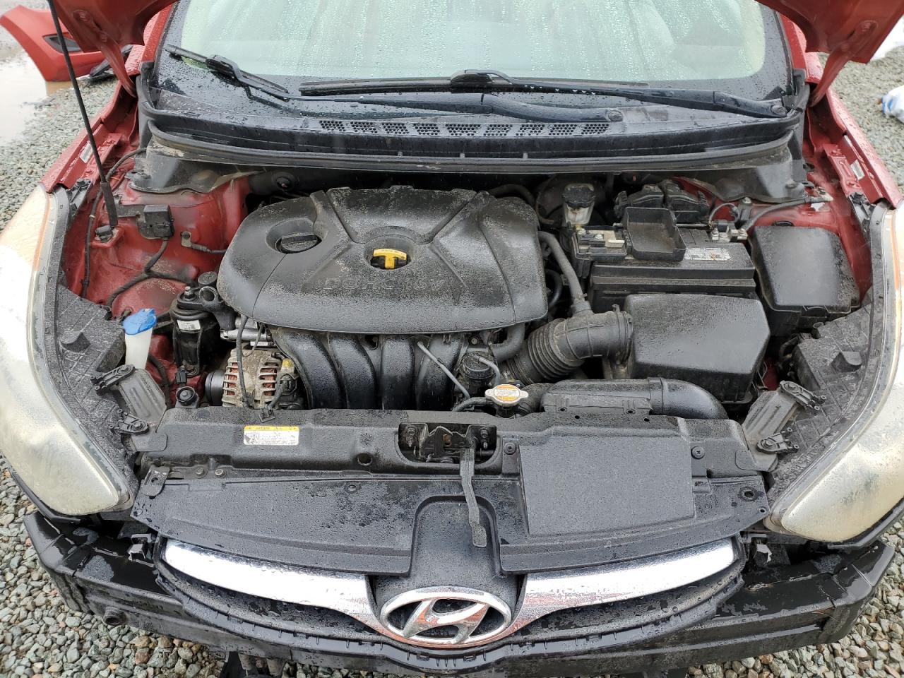 2011 Hyundai Elantra VIN KMHDH4AE5BU156361 Copart auction photo, undercarriage / front end damage thumbnail 11