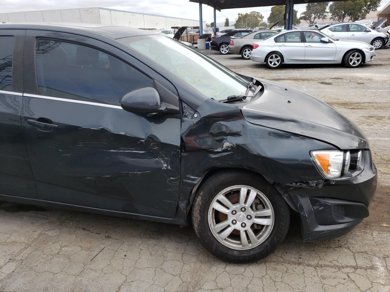 2014 Chevrolet Sonic VIN 1G1JC6SB5E4155620 Copart auction photo, front end / undercarriage damage thumbnail 9