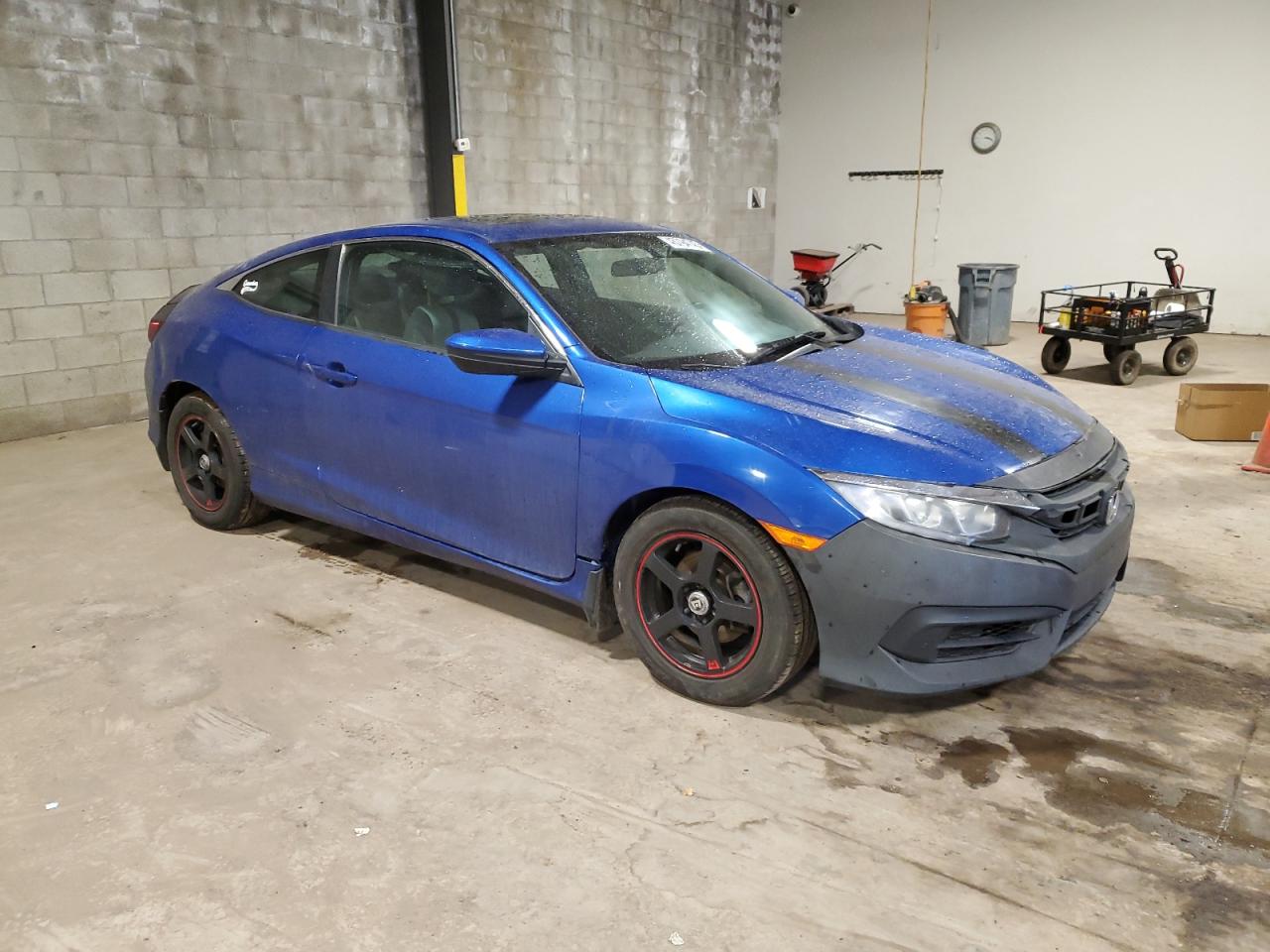 2016 Honda Civic VIN 2HGFC4B09GH314677 Copart auction photo, front end / side damage thumbnail 4