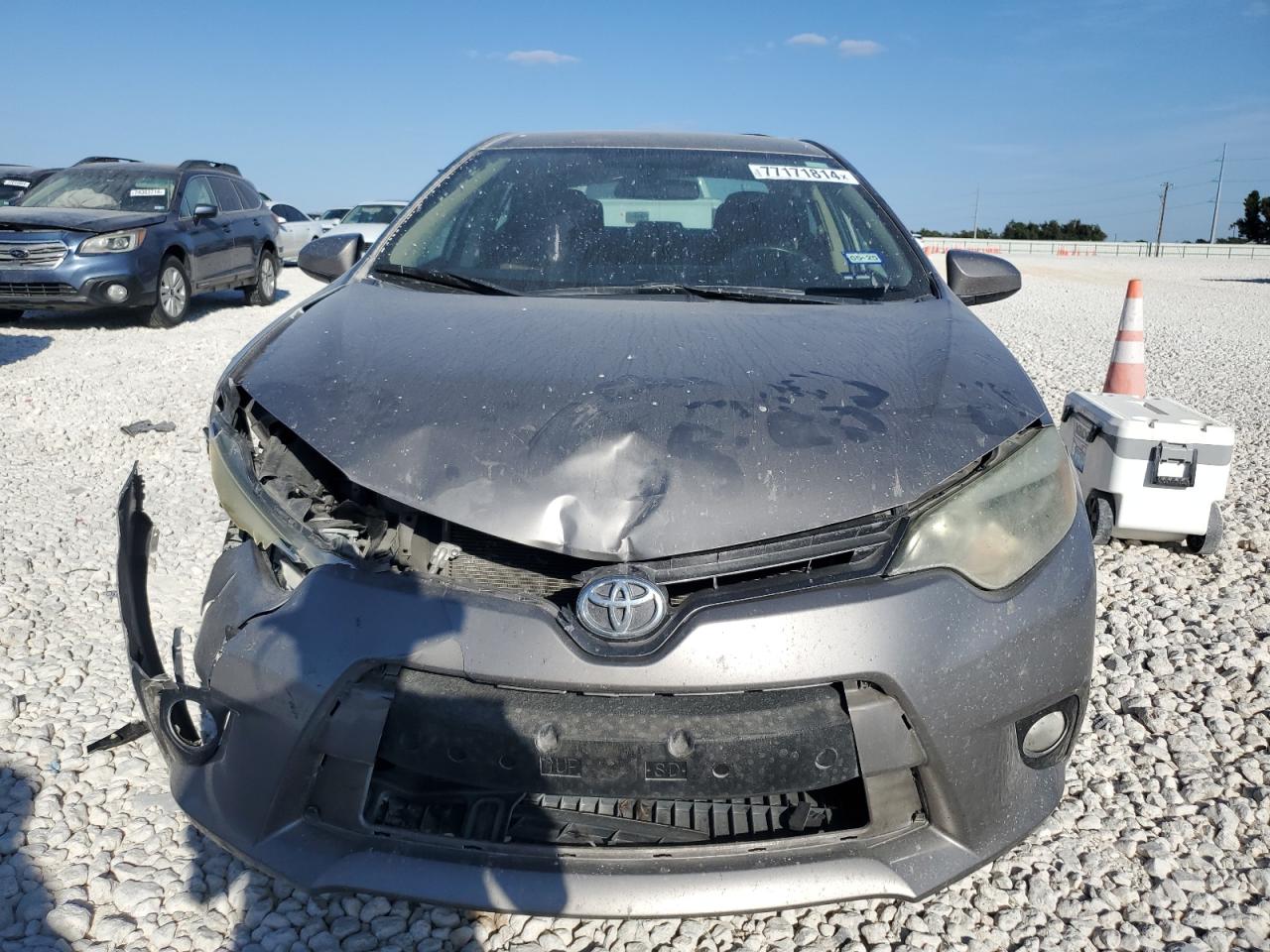 2015 Toyota Corolla VIN 5YFBURHE7FP220834 Copart auction photo, front end / side damage thumbnail 5