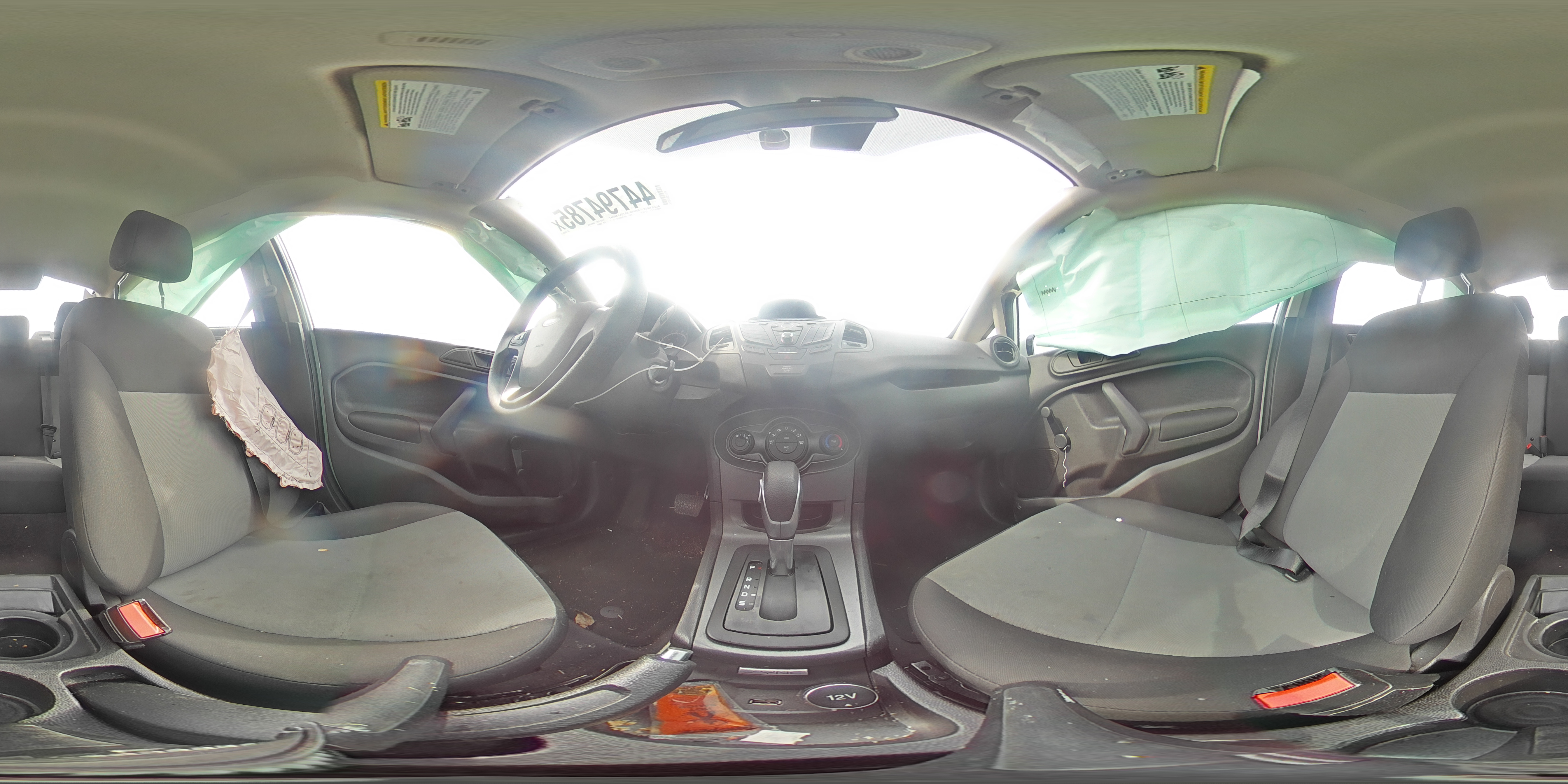 2019 Ford Fiesta VIN 3FADP4AJ1KM156601 Copart auction photo, side / rear end damage thumbnail 12
