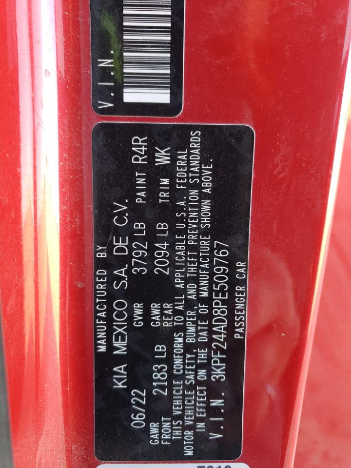 2023 KIA Forte VIN 3KPF24AD8PE509767 Copart auction photo, front end damage thumbnail 15