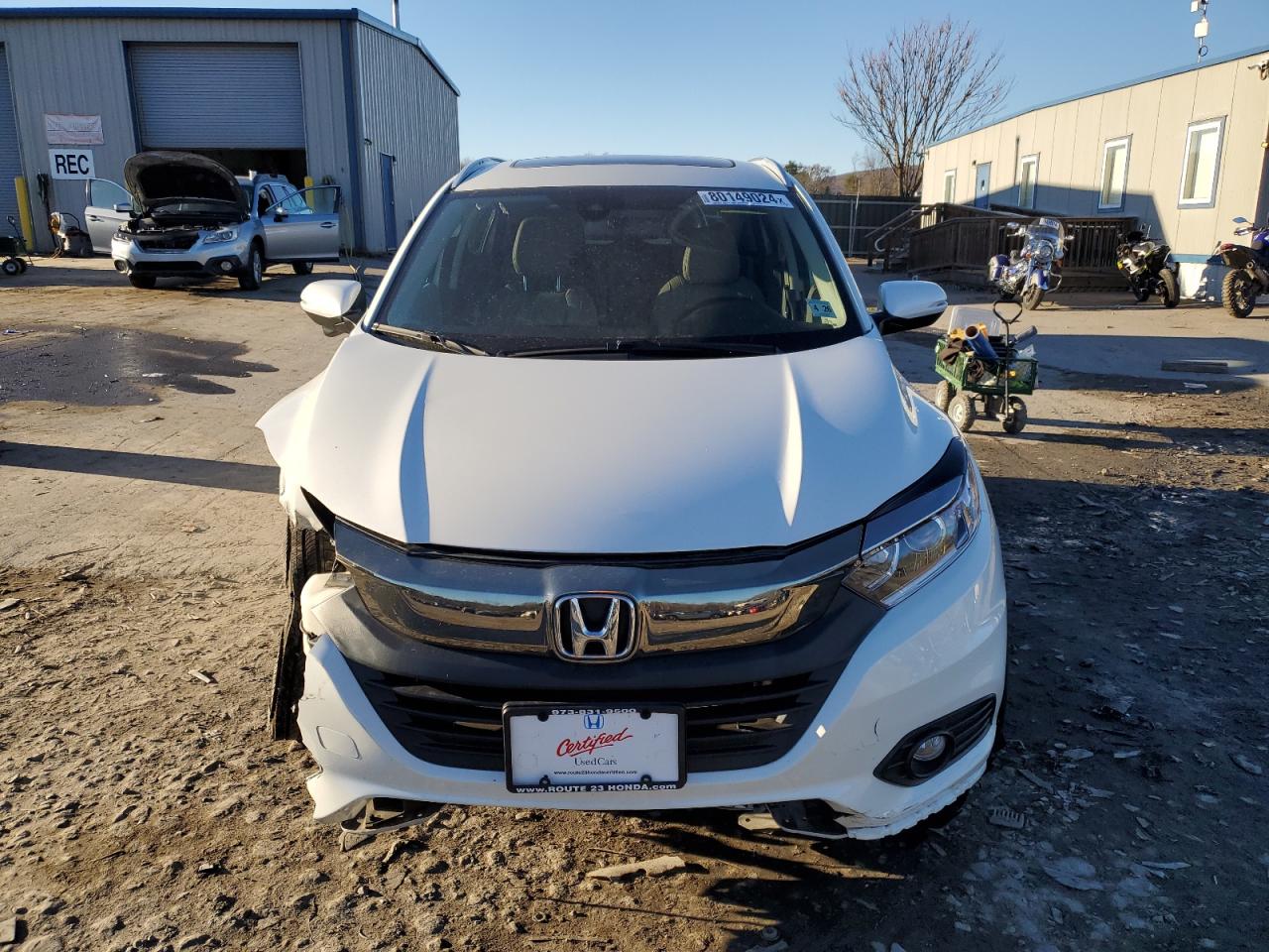 2021 Honda HR-V VIN 3CZRU6H73MM710846 Copart auction photo, side / front end damage thumbnail 5