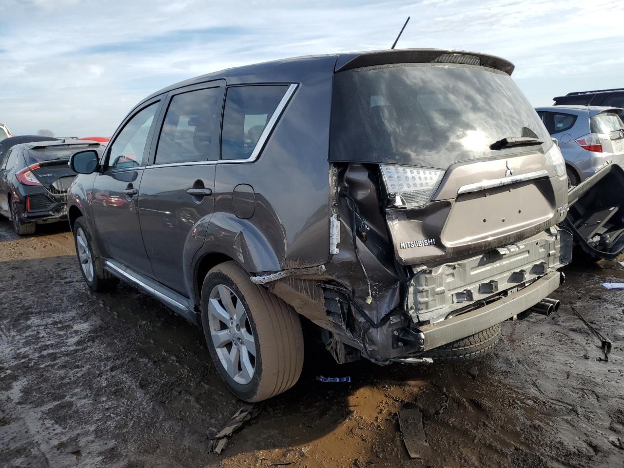 2012 Mitsubishi Outlander VIN JA4JT5AX0CU027596 Copart auction photo, rear end / minor dent/scratches damage thumbnail 2