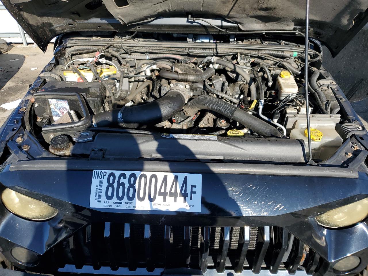 2011 Jeep Wrangler VIN 1J4BA6D10BL502188 Copart auction photo, rollover / top/roof damage thumbnail 12
