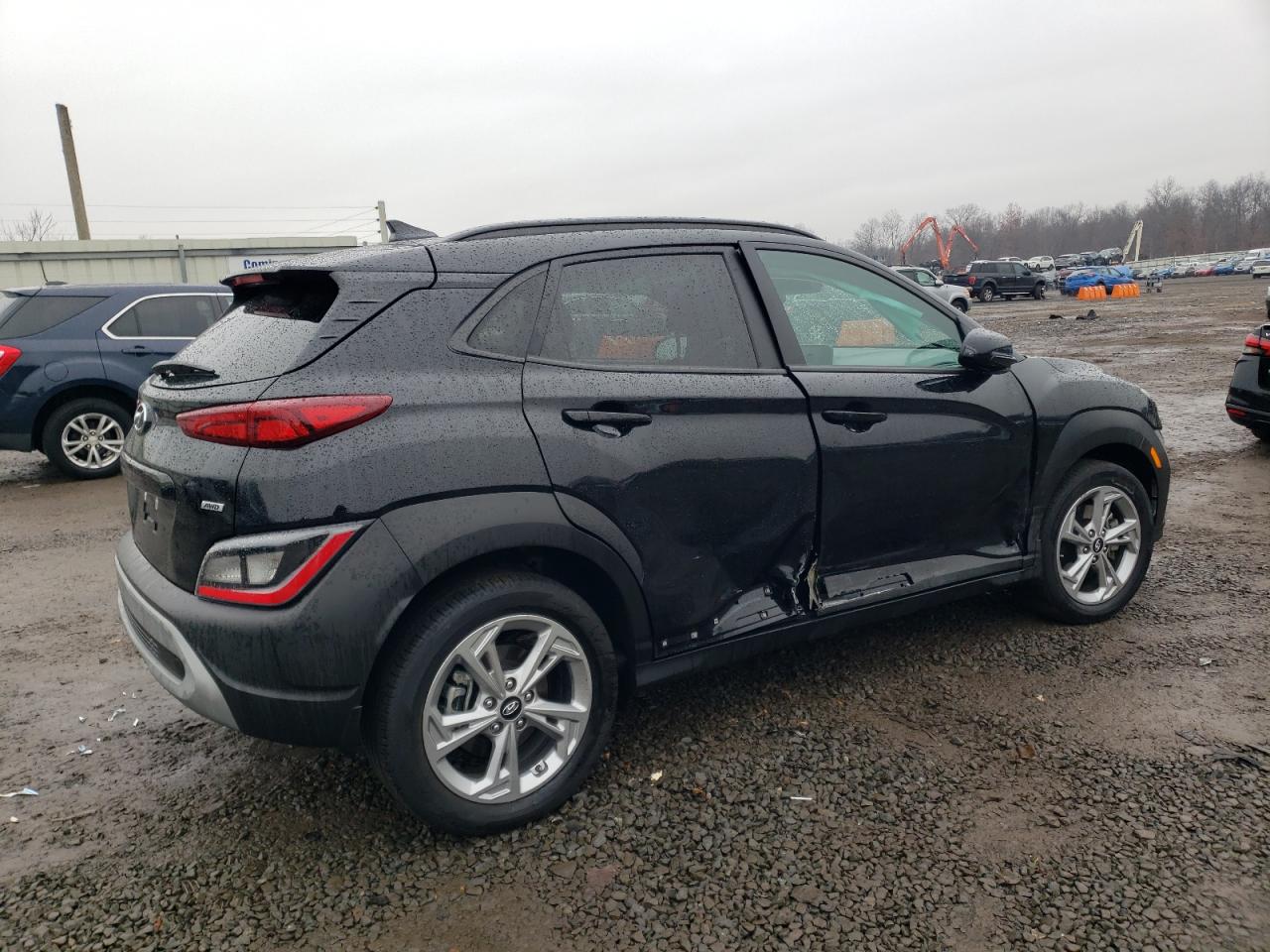 2023 Hyundai Kona VIN KM8K6CAB6PU019627 Copart auction photo, side damage thumbnail 3