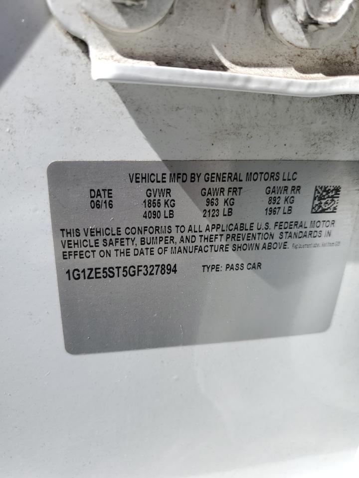 2016 Chevrolet Malibu VIN 1G1ZE5ST5GF327894 Copart auction photo, front end damage thumbnail 12