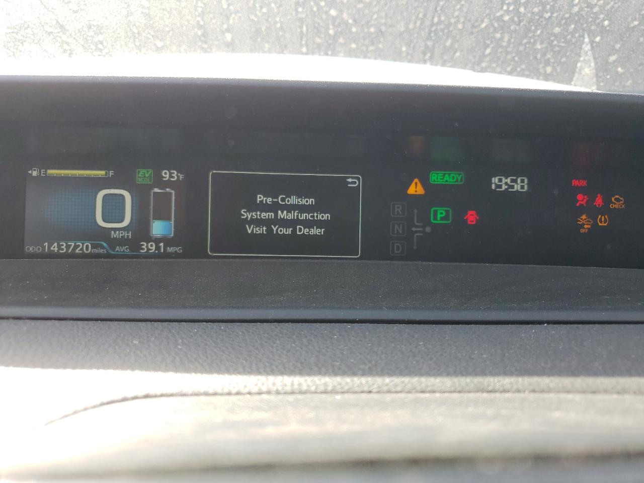 2020 Toyota Prius VIN JTDKARFP3L3141713 Copart auction photo, front end / rear end damage thumbnail 9