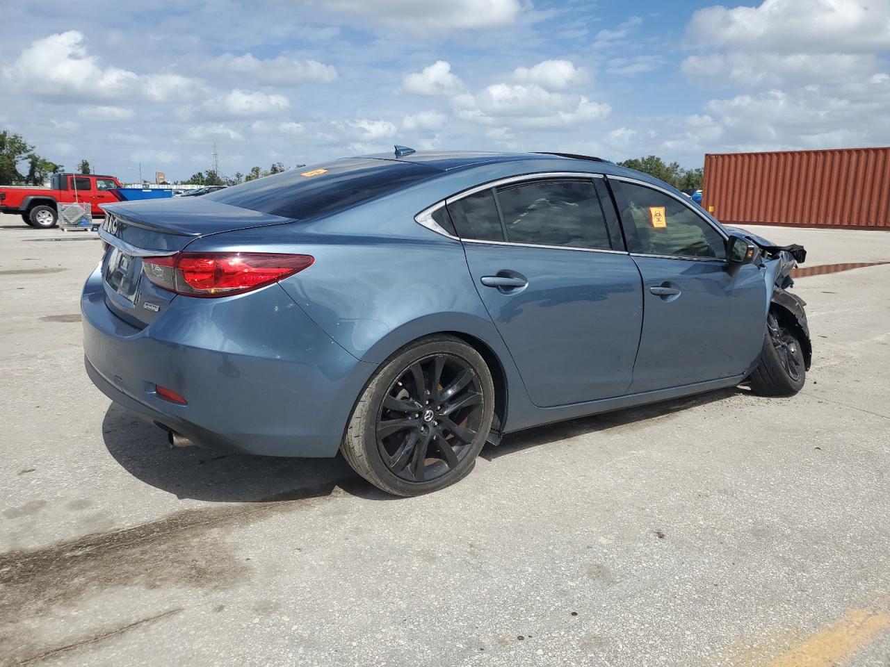 2015 Mazda 6 VIN JM1GJ1W55F1181829 Copart auction photo, front end / side damage thumbnail 3