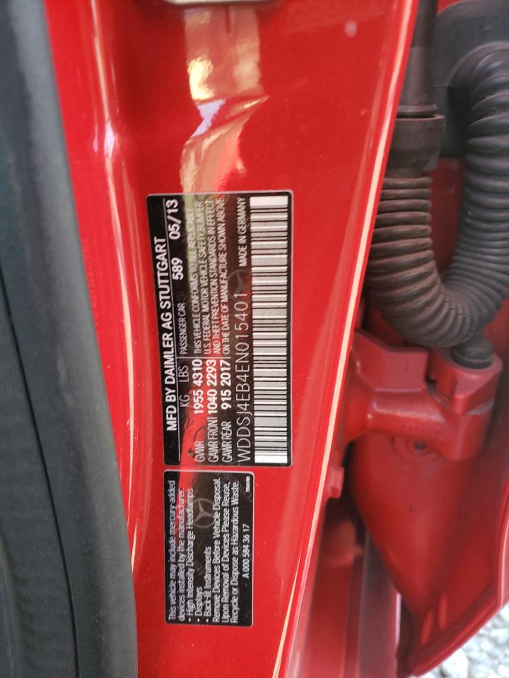 2014 Mercedes-Benz CLA-klasse VIN WDDSJ4EB4EN015401 Copart auction photo, front end damage thumbnail 12