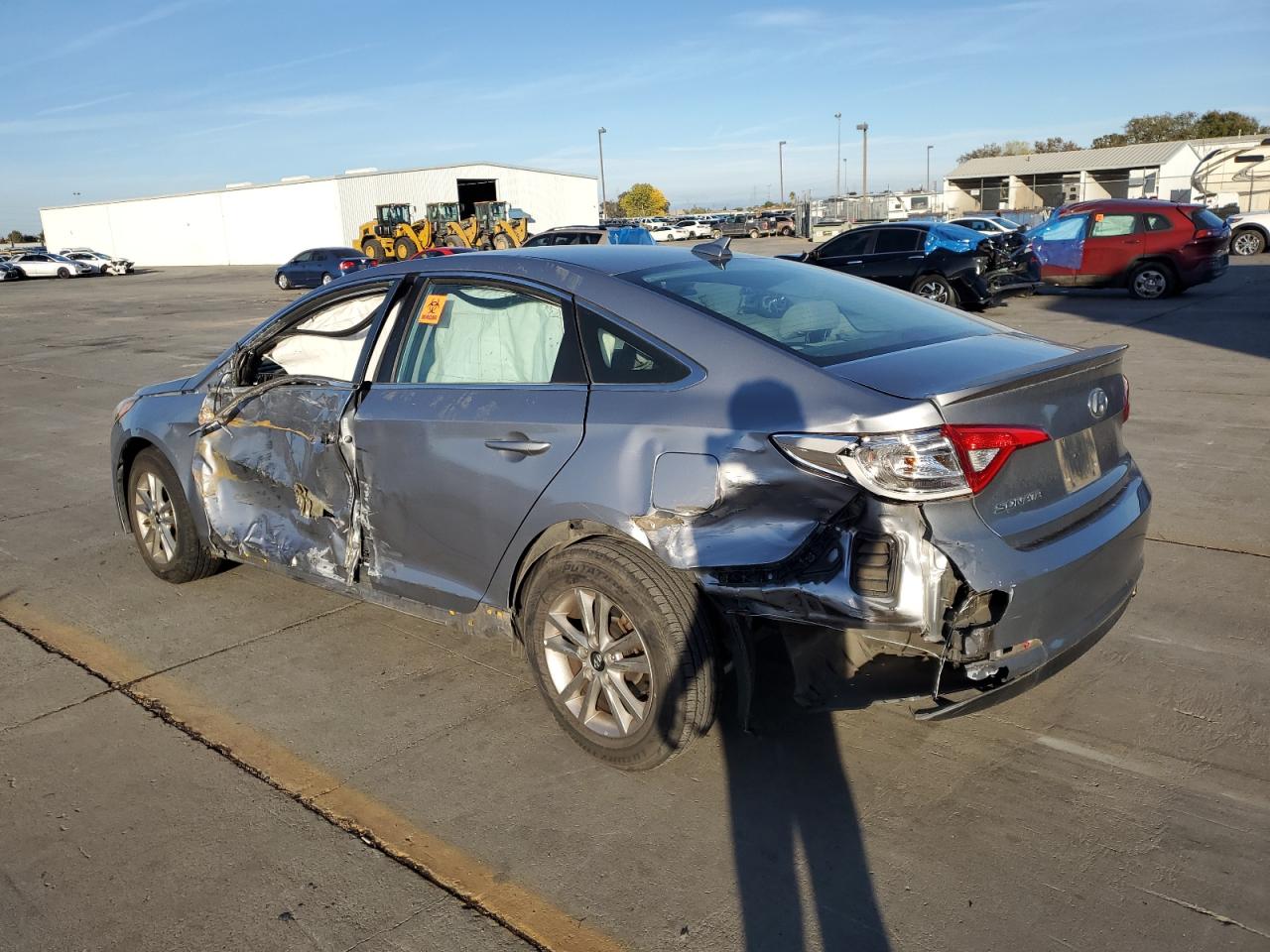 2017 Hyundai Sonata VIN 5NPE24AF0HH470716 Copart auction photo, side / rear end damage thumbnail 2