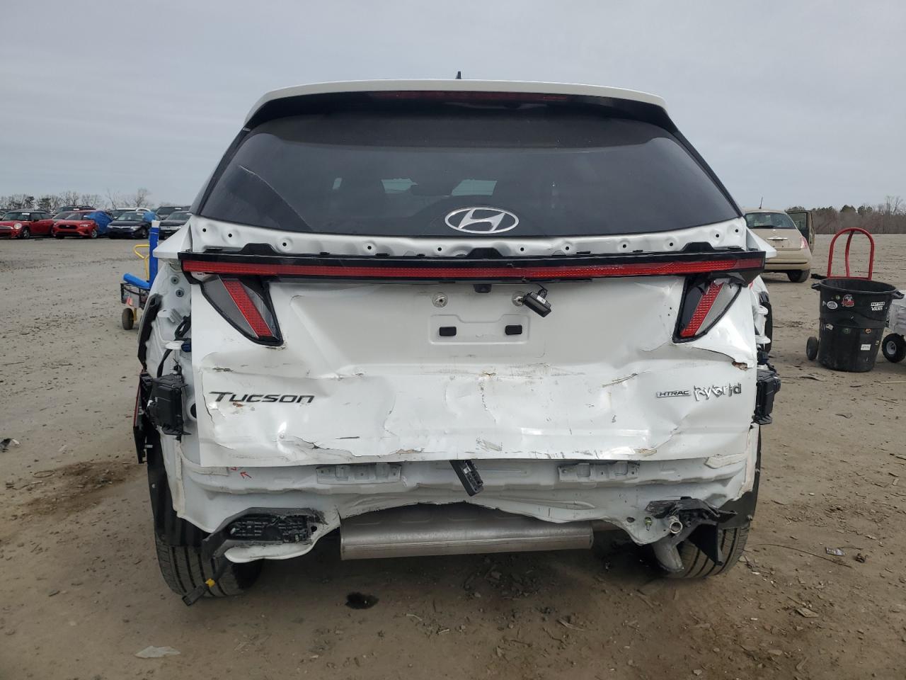 2022 Hyundai Tucson VIN KM8JECA16NU017122 Copart auction photo, rear end / stripped damage thumbnail 6