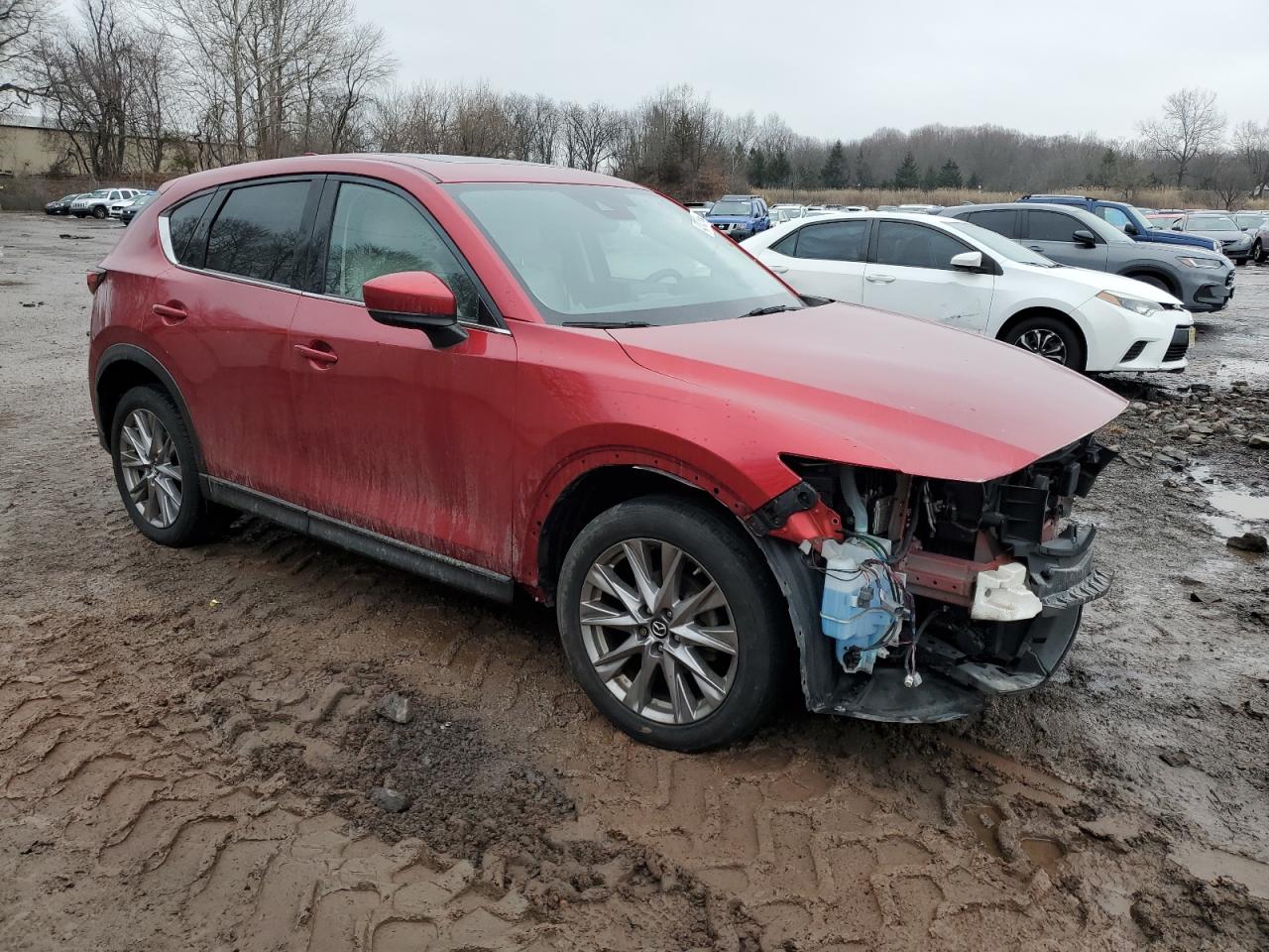 2019 Mazda CX-5 VIN JM3KFBDM4K0596644 Copart auction photo, front end / side damage thumbnail 4