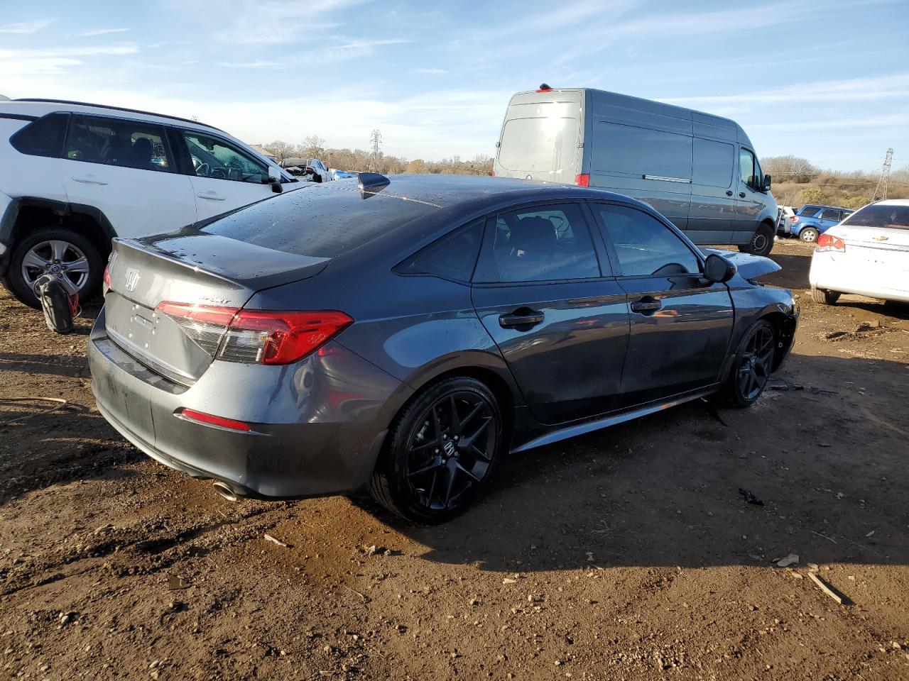 2022 Honda Civic VIN 2HGFE2F56NH599369 Copart auction photo, front end damage thumbnail 3