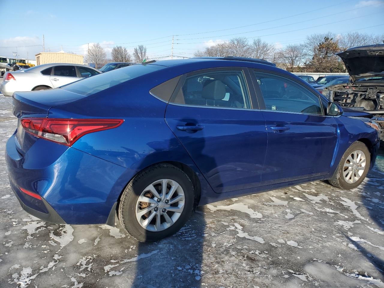 2021 Hyundai Accent VIN 3KPC24A64ME136615 Copart auction photo, front end damage thumbnail 3