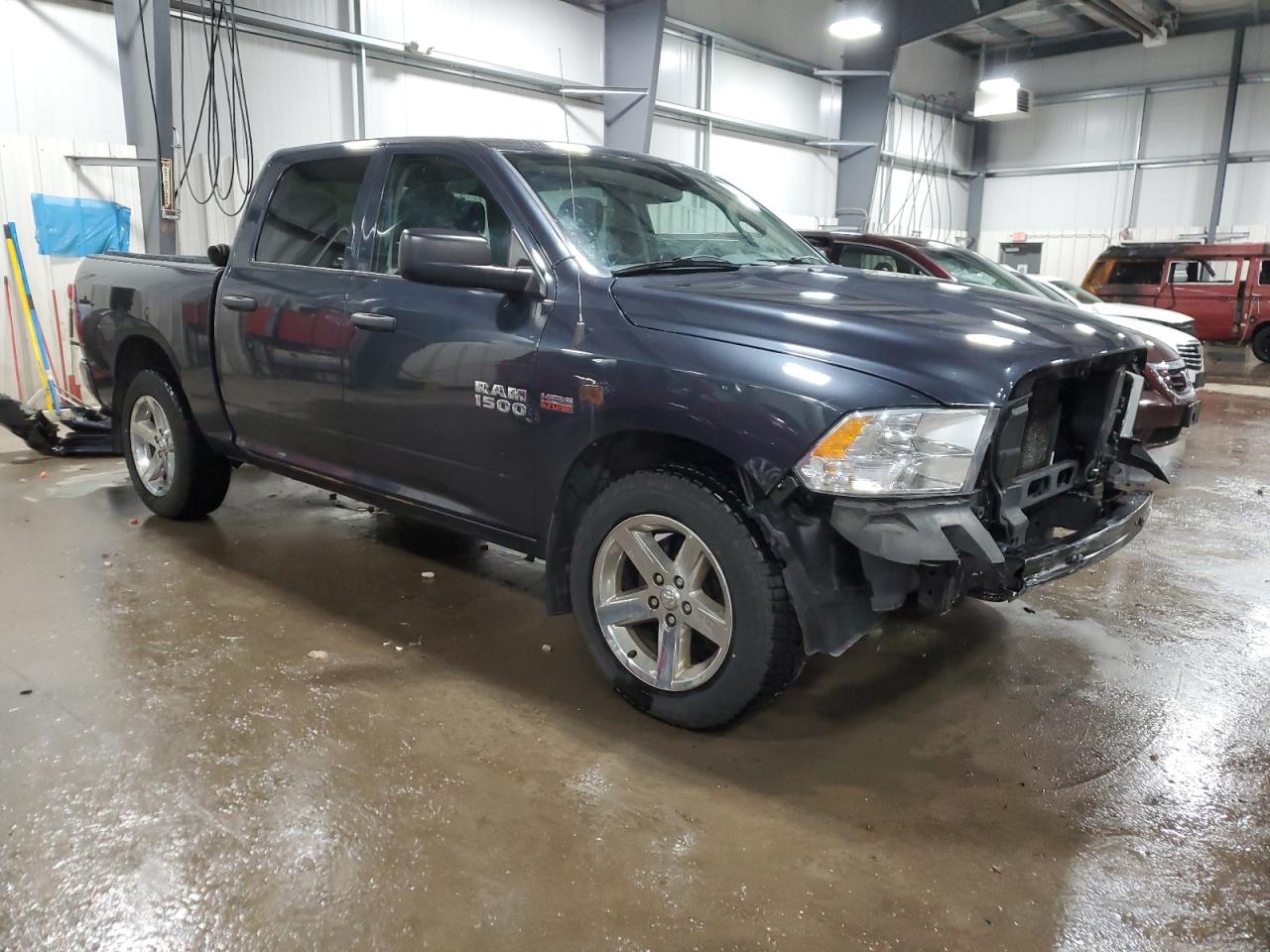 2014 RAM 1500 VIN 1C6RR7KT8ES480255 Copart auction photo, front end damage thumbnail 4