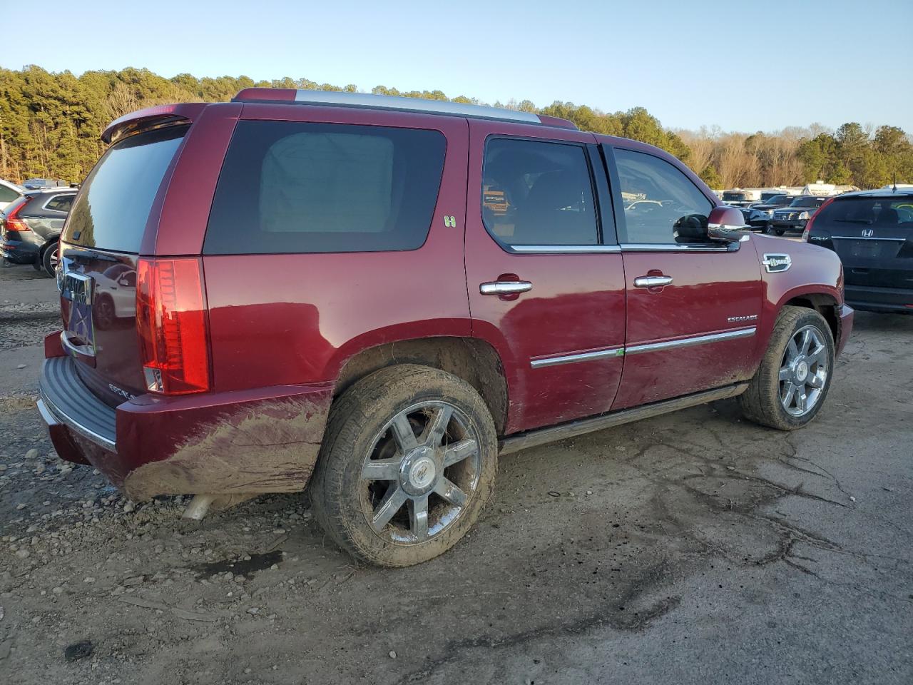 2011 Cadillac Escalade VIN 1GYS3EEJ9BR161275 Copart auction photo, front end / side damage thumbnail 3