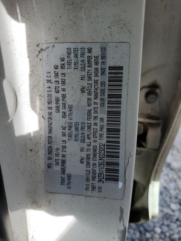 2018 Mazda 3 VIN 3MZBN1V39JM223202 Copart auction photo, all over damage thumbnail 12