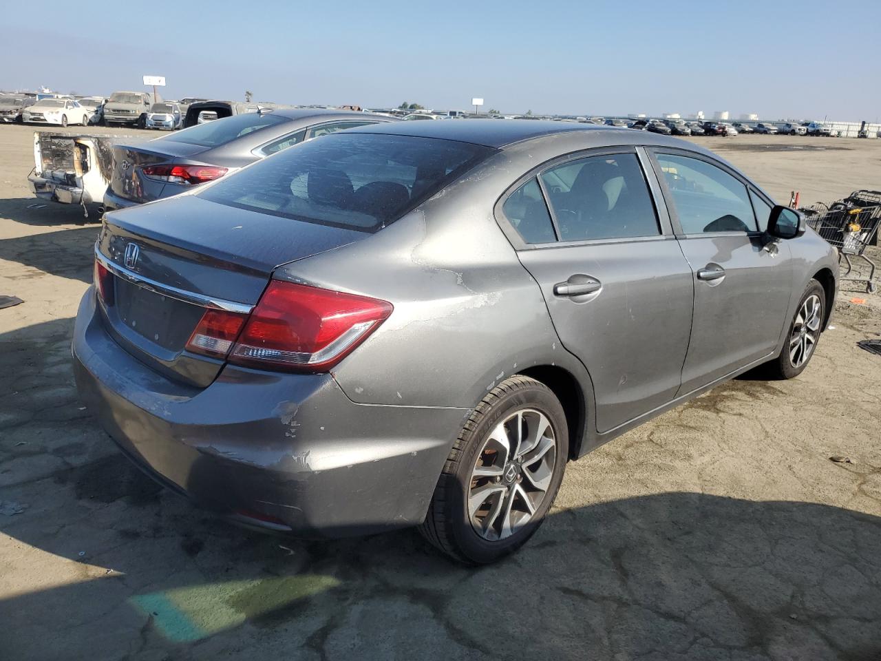 2013 Honda Civic VIN 2HGFB2F8XDH517287 Copart auction photo, front end damage thumbnail 3