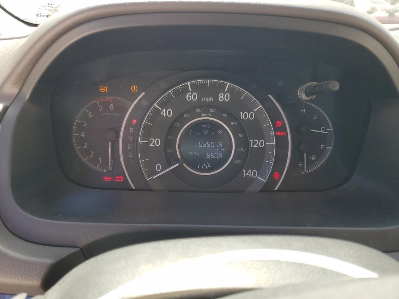 2014 Honda CR-V VIN 5J6RM4H77EL105526 Copart auction photo, water/flood / minor dent/scratches damage thumbnail 9