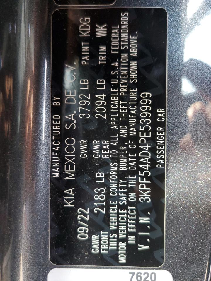 2023 KIA Forte VIN 3KPF54AD4PE539999 Copart auction photo, front end / minor dent/scratches damage thumbnail 12