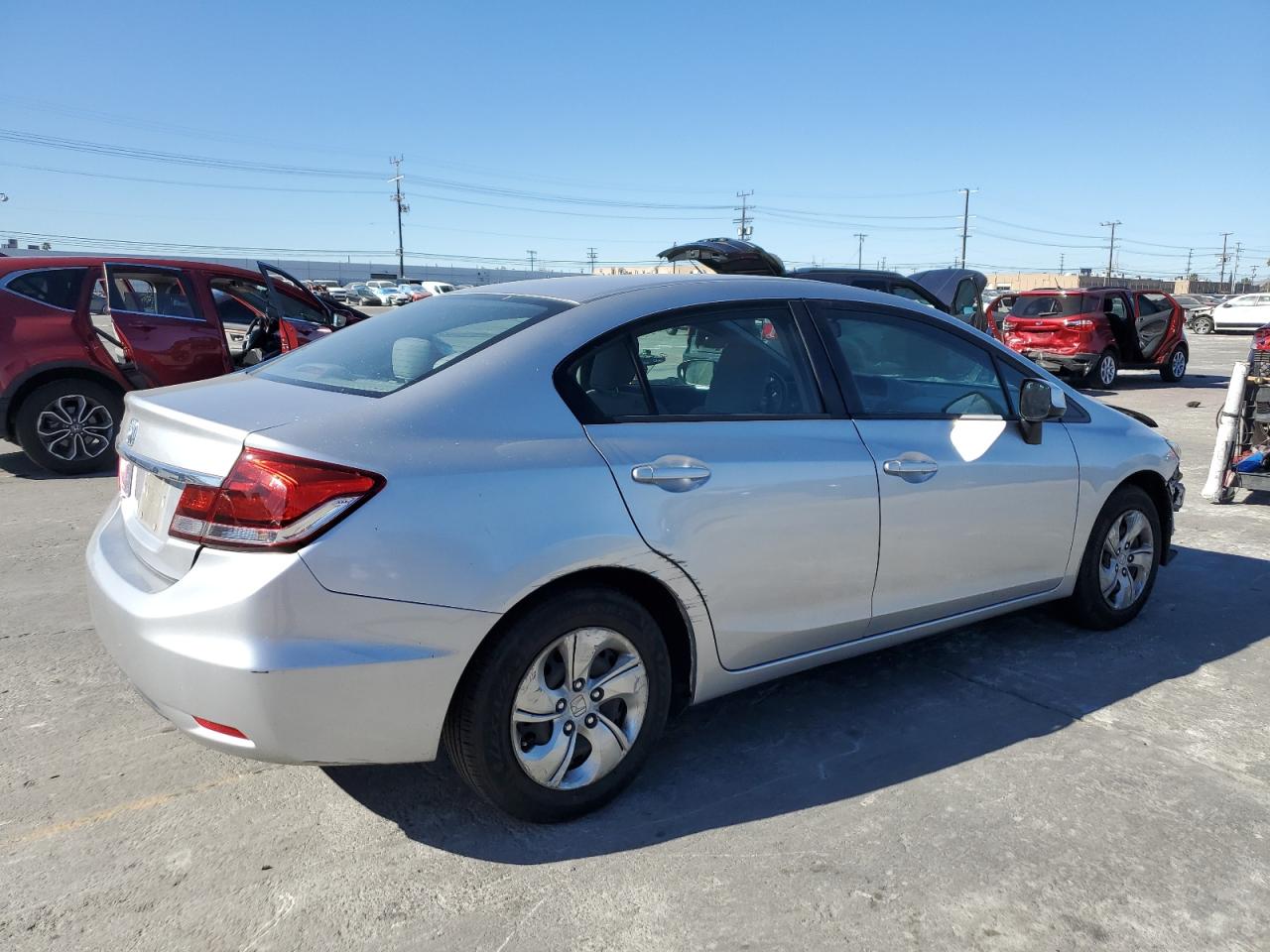 2014 Honda Civic VIN 19XFB2F53EE240595 Copart auction photo, front end / rear end damage thumbnail 3