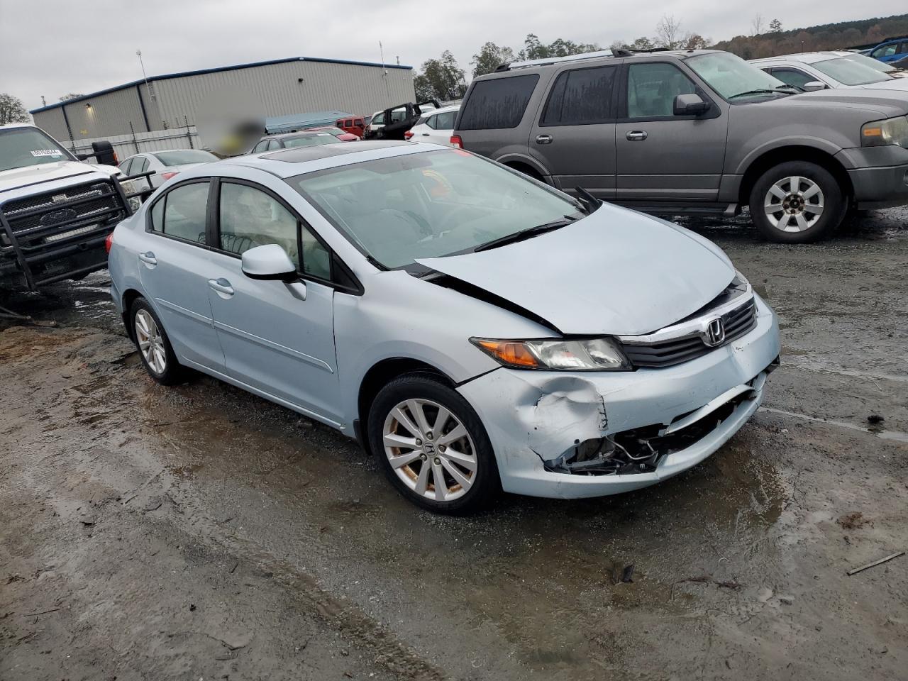 2012 Honda Civic VIN 2HGFB2F84CH596891 Copart auction photo, front end damage thumbnail 4