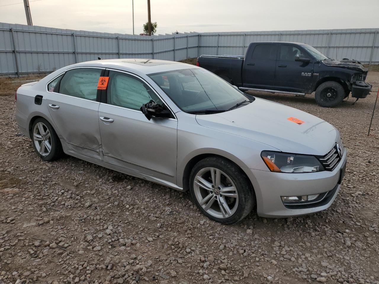 2014 Volkswagen Passat VIN 1VWCN7A39EC035543 Copart auction photo, side / rear end damage thumbnail 4