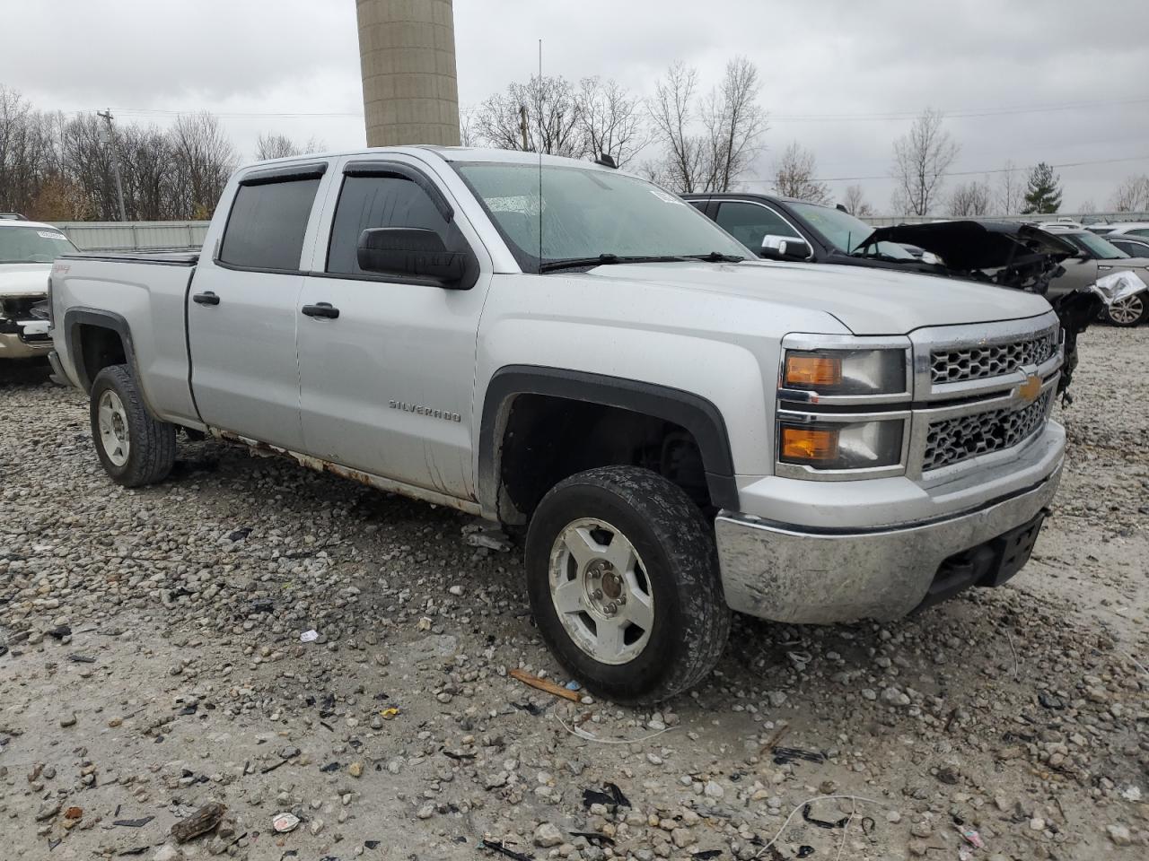 2014 Chevrolet Silverado VIN 3GCUKRECXEG258709 Copart auction photo, all over damage thumbnail 4