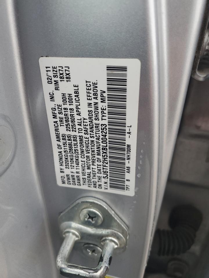 2011 Honda Accord VIN 5J6TF2H5XBL004253 Copart auction photo, front end damage thumbnail 14