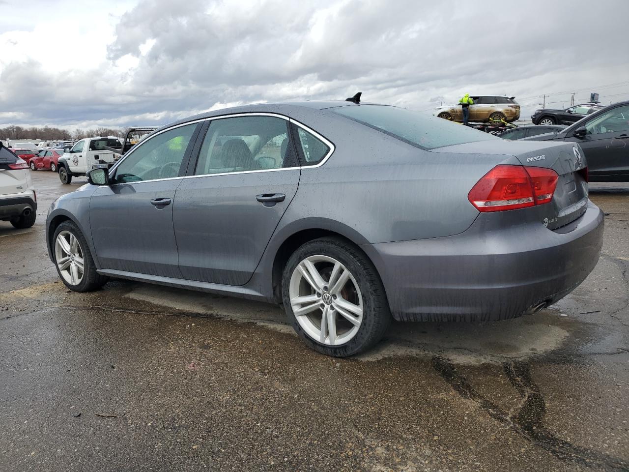 2014 Volkswagen Passat VIN 1VWBN7A34EC114078 Copart auction photo, side / rear end damage thumbnail 2