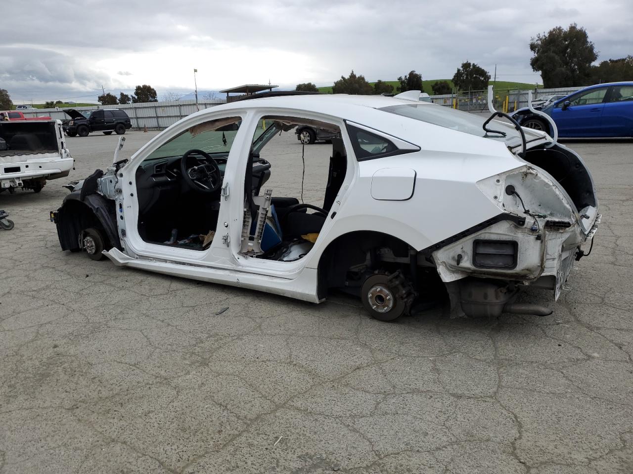 2017 Honda Civic VIN 19XFC1F30HE213302 Copart auction photo, vandalism / stripped damage thumbnail 2