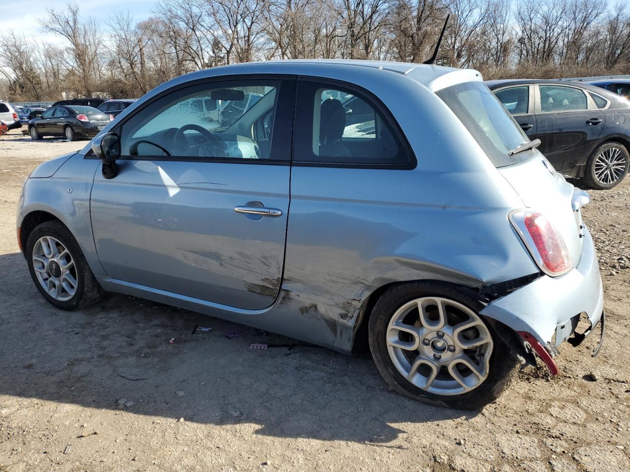 2015 Fiat 500 VIN 3C3CFFARXFT520105 Copart auction photo, rear end / side damage thumbnail 2