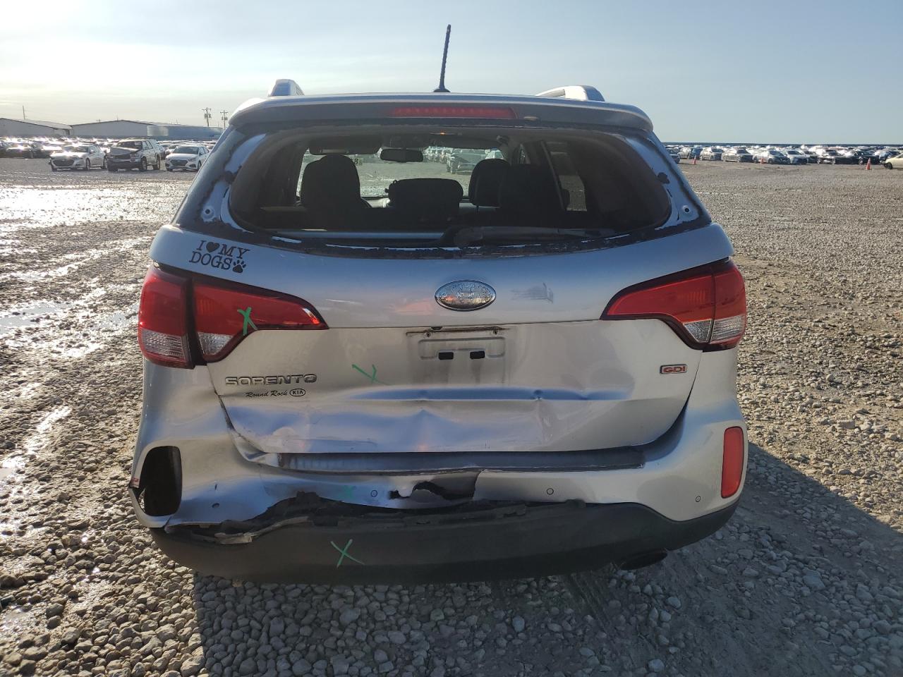 2014 KIA Sorento VIN 5XYKT3A67EG448922 Copart auction photo, rear end damage thumbnail 6