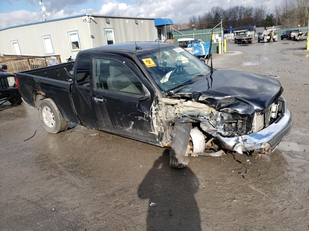2012 GMC Canyon VIN 1GTJ6MFE6C8163349 Copart auction photo, front end / side damage thumbnail 4