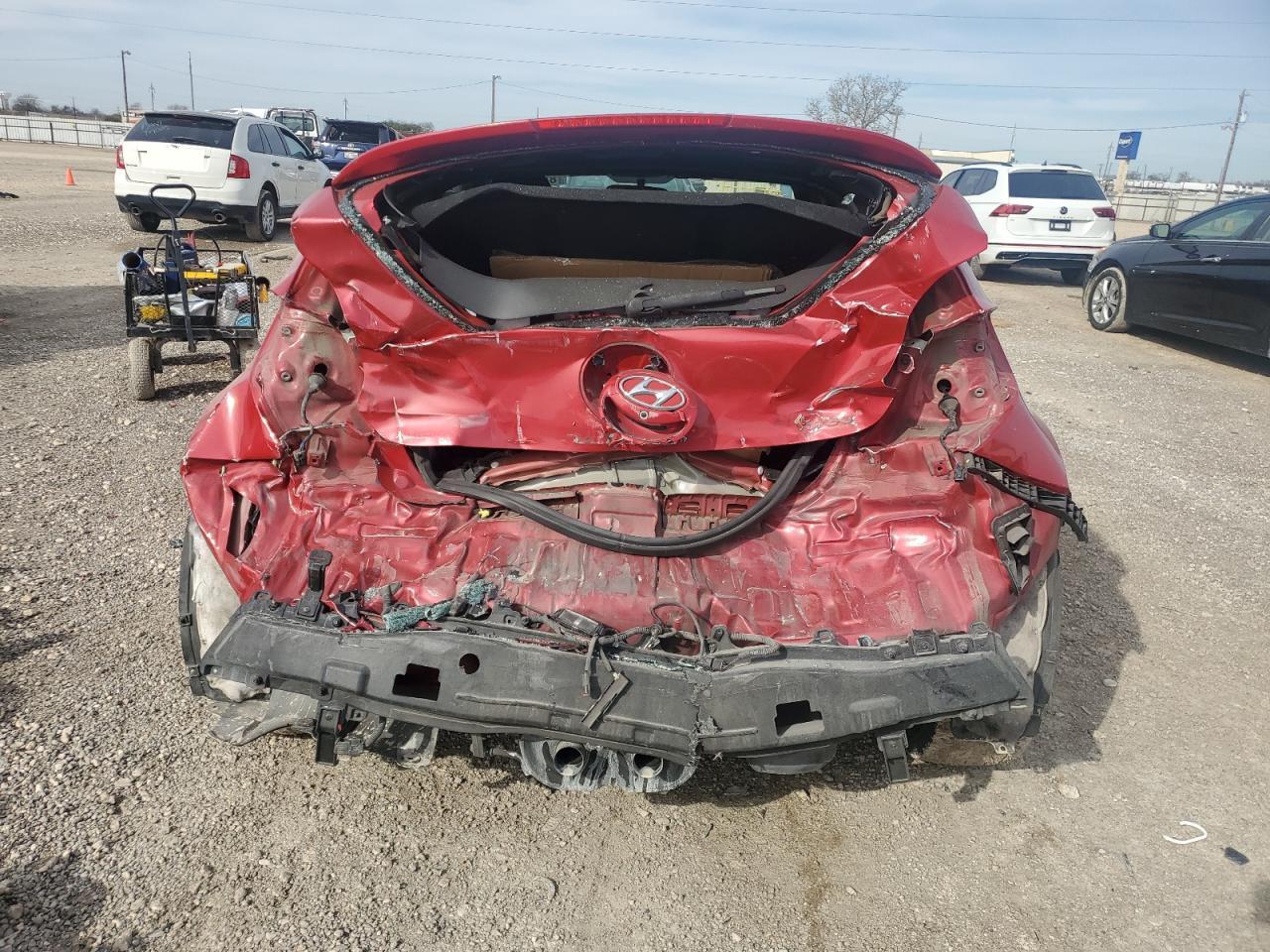2017 Hyundai Veloster VIN KMHTC6AEXHU309394 Copart auction photo, rear end damage thumbnail 6