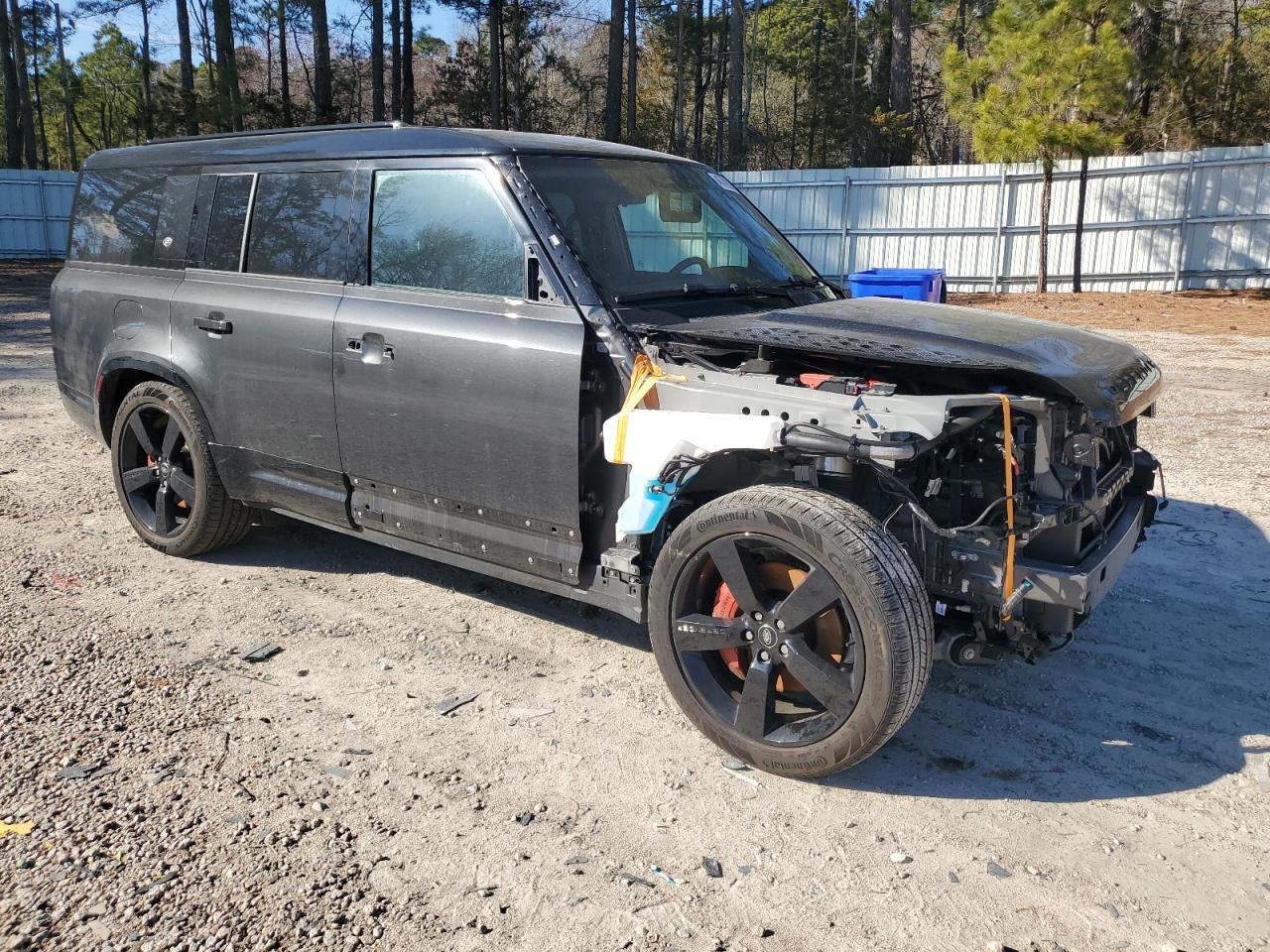 2023 Land Rover Defender VIN SALEXFEU5P2235579 Copart auction photo, front end / side damage thumbnail 4